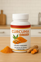 Cúrcuma 30 Cápsulas – Apoyo Articular y Antioxidante Natural