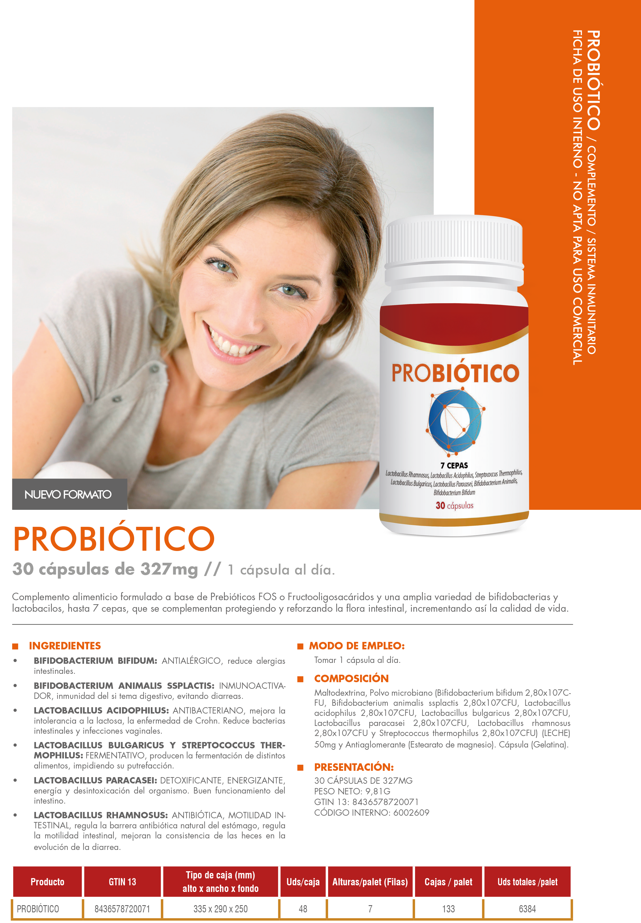 Probiótico 30 Cápsulas – Salud Digestiva e Inmunidad